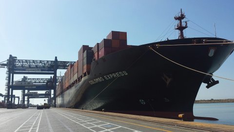 M/V Colombo Express berthed at CICT