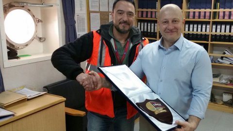 CMA CGM Rabelais Captain at LSCT